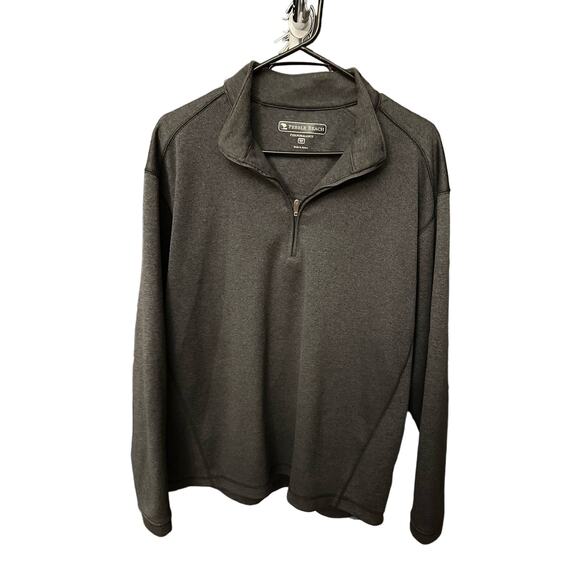 Pebble Beach Men's Gray Pull Over 3/4 Zip Medium - Picture 1 of 3